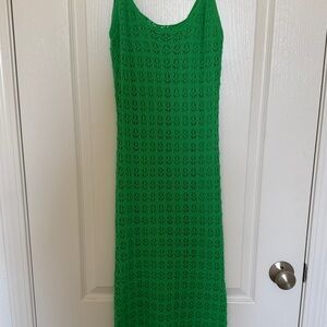 Vici Emerald Crochet Maxi Dress